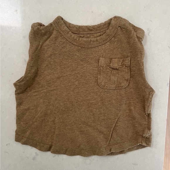 Banana Republic Baby Linen Tank- Camel, 18-24m - Picture 2 of 6